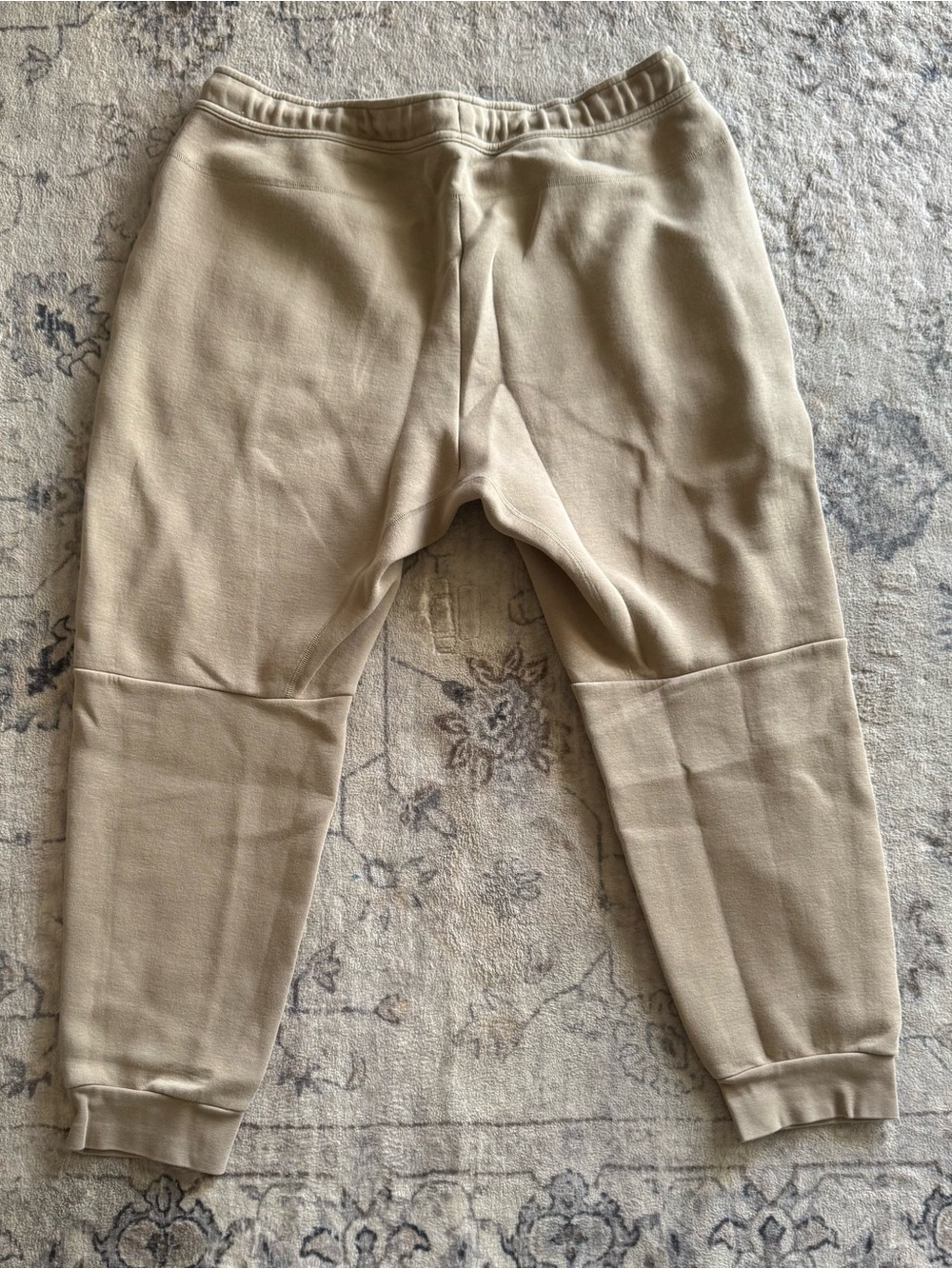 Nike Cream/Tan Jogger Pants with Black Swoosh - Picture 3 of 4